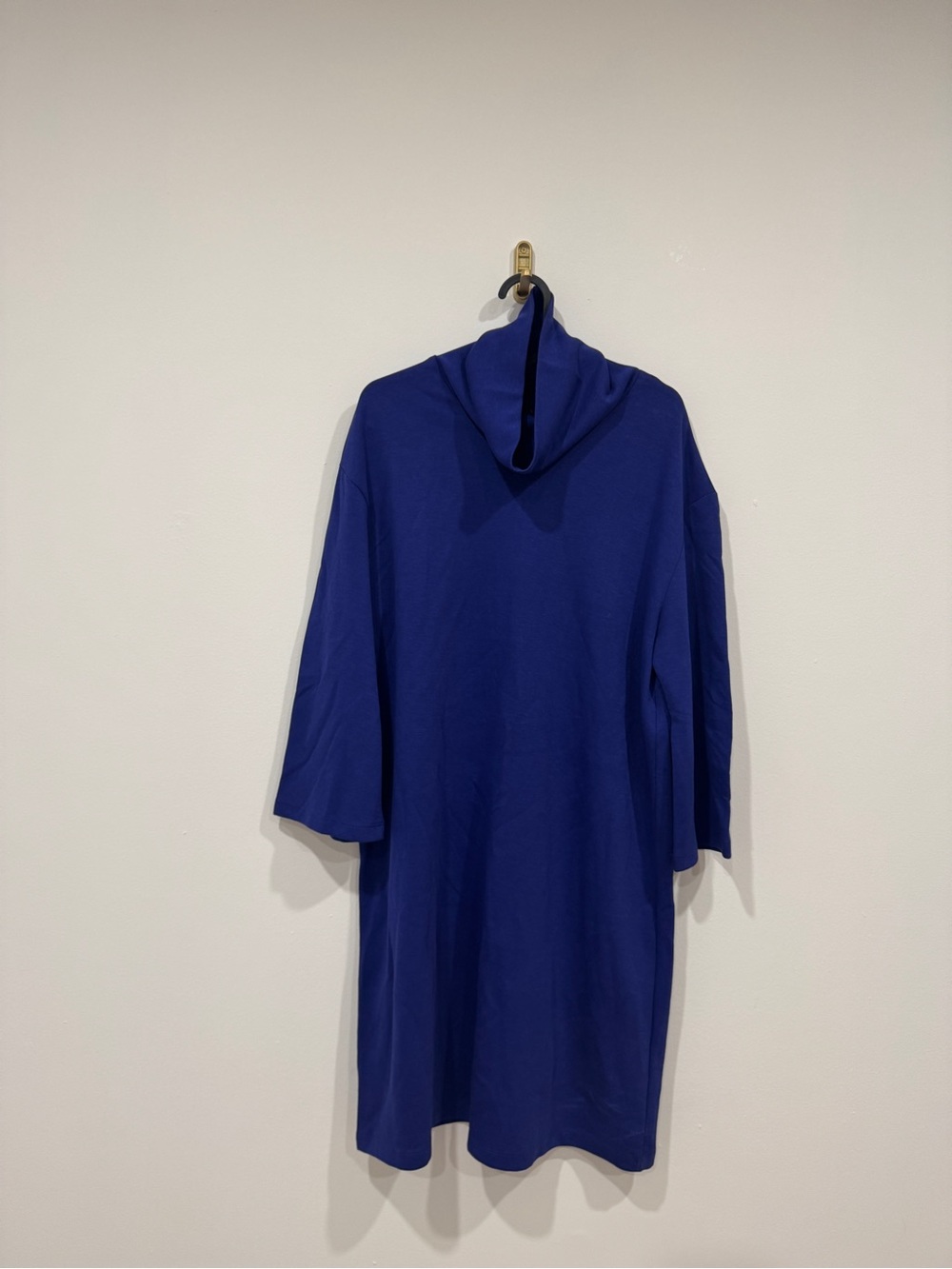 Zara Cowl Neck 3/4 Sleeve Shift Dress in Royal Blue